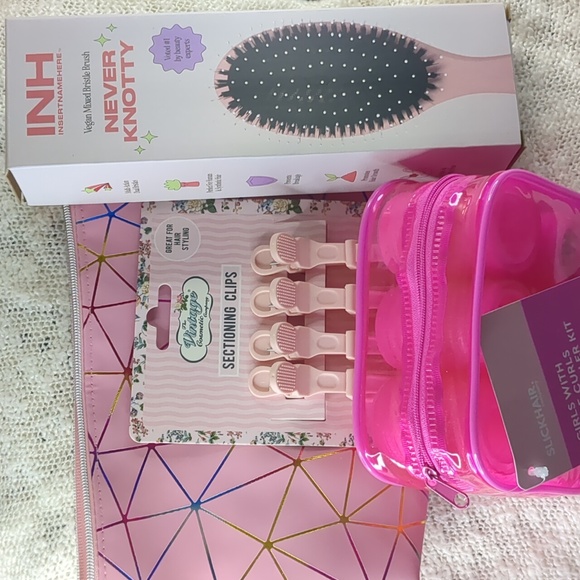INH Never Knotty Brush/Slickhair Roller/Vintage Cosmetic Co. Hair Clips Bundle - Picture 5 of 7